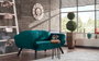 Atelier Del Sofa Genzo - Sofá cama de 2 plazas en azul petróleo